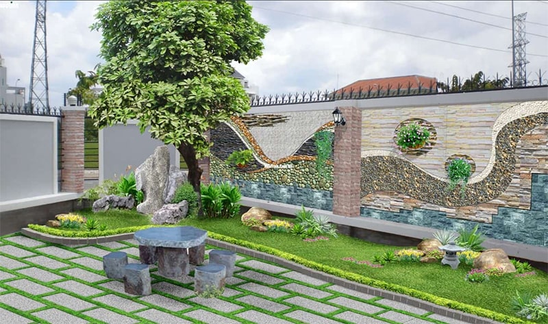 Dịch vụ thiết kế thi công sân vườn ở Bình Chánh TPHCM