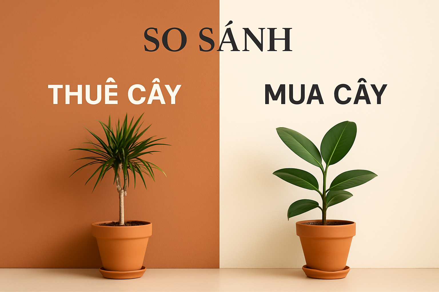 So sánh giữa thuê cây và mua cây